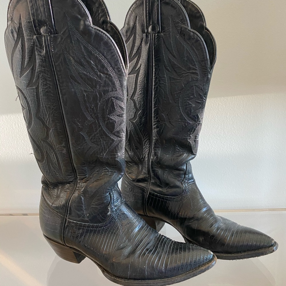 Tony Lama Black Cowboy Boots